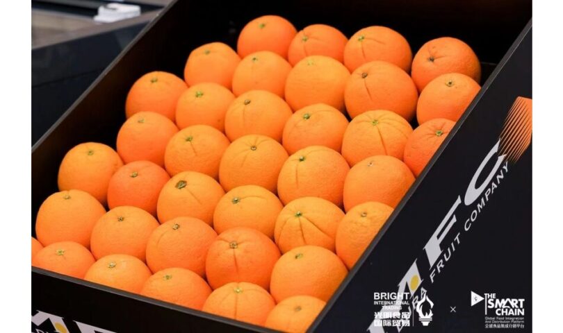 Chinese food company introduces fresh Australian MFC oranges to Chinese market