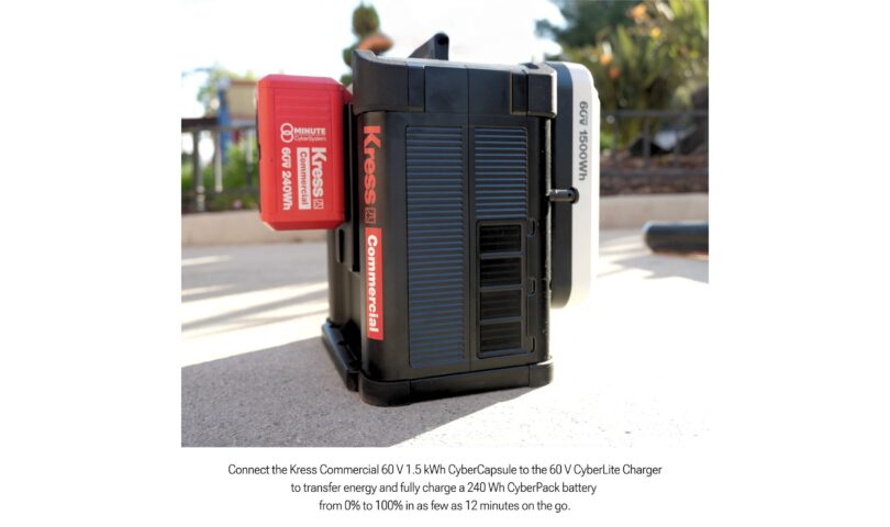 Kress Commercial introduces rapid charging solution for professional landscapers with optimal portability