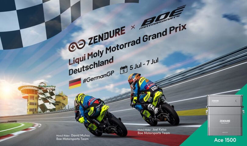 Zendure und BOÉ Motorsports tun sich zusammen und fördern beim Großen Preis von Deutschland saubere Energie mit SolarFlow Ace 1500 und SolarFlow Hyper 2000 USA – Deutsch USA – español USA – Français USA – English