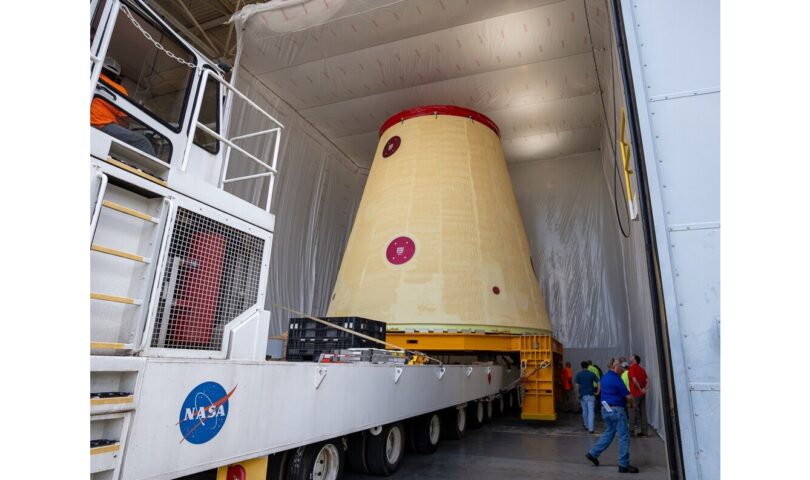 NASA Invites Media to Watch Artemis II Rocket Adapter Roll Out