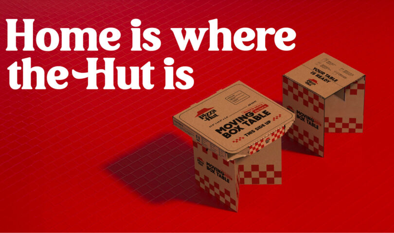 SPECIALTY PIZZA BOXES THAT TURN INTO A MINATURE TABLE FOR MOVING DAY