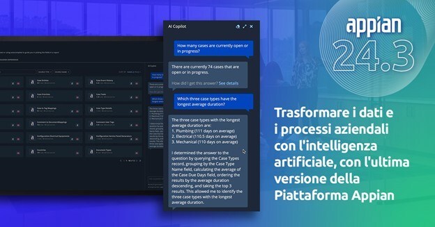 L’ultima versione della piattaforma Appian trasforma i dati aziendali e l’automazione dei processi con innovazioni guidate dall’intelligenza artificiale USA – Italiano USA – español USA – English APAC – English USA – Français USA – Deutsch