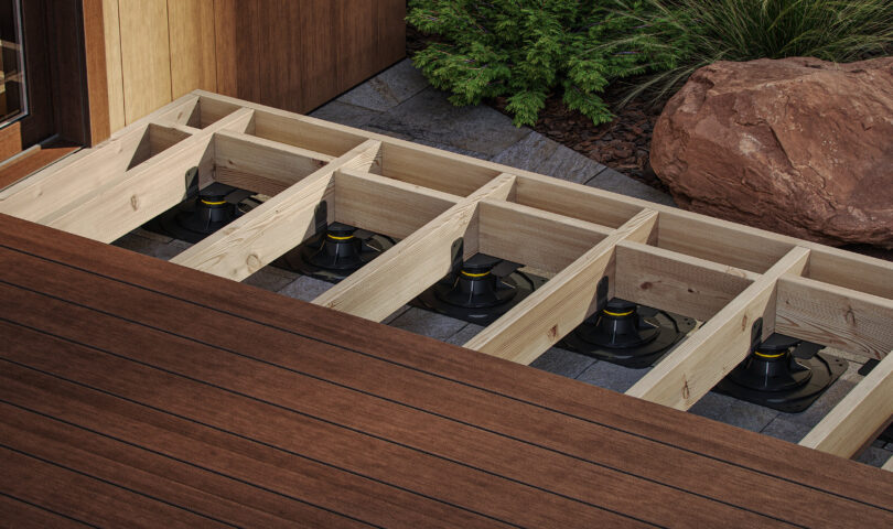 The Degree.Up Adjustable Deck Pedestal Joist Assistance Gadget Redefines Deck Construction