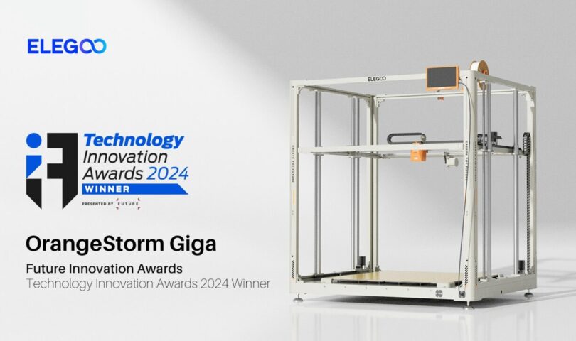 ELEGOO’s OrangeStorm Giga three-D Printer Wins Year’s Generation Innovation Award 2024