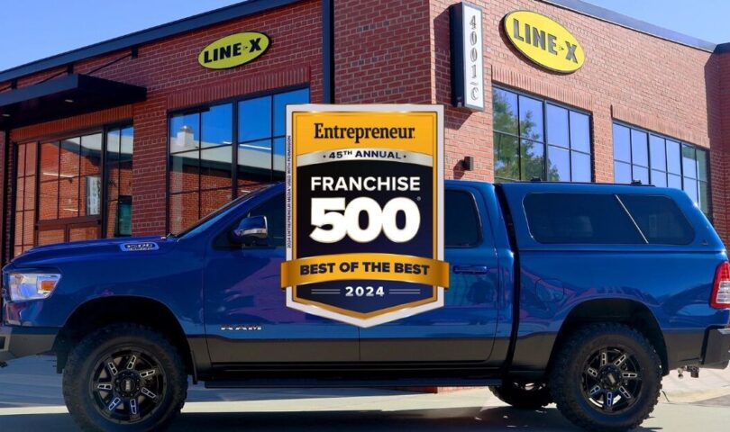 LINE-X Named One Of 2024’s Best of the Best Franchises by Entrepreneur