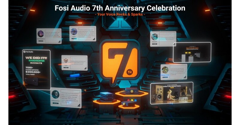 Fosi Audio Launches 7th Anniversary Celebration with the Theme “Your Voice Rocks & Sparks”