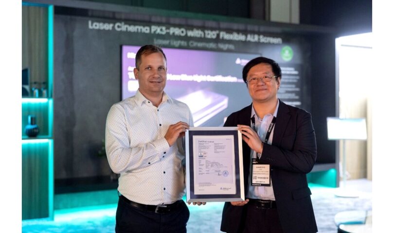 Hisense PX3 Series Laser Cinema Awarded TÜV Rheinland Low Blue Light Certification