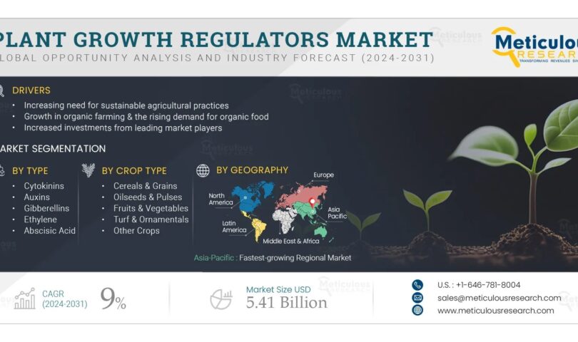 Plant Enlargement Regulators Marketplace to Succeed in .41 Billion by means of 2031, Pushed by means of Enlargement in Natural Farming and Emerging Investments from  Marketplace Avid gamers