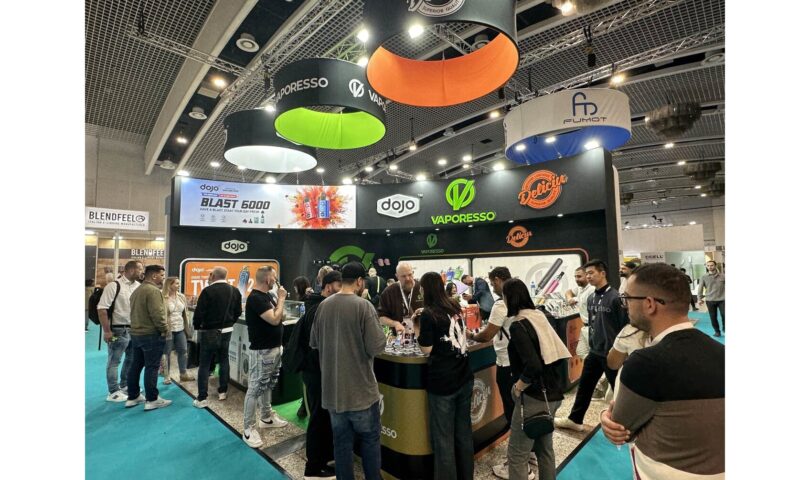 VAPORESSO Showcased Latest Innovations at InterTabac 2024, Joining Forces with DOJO and DELICIU