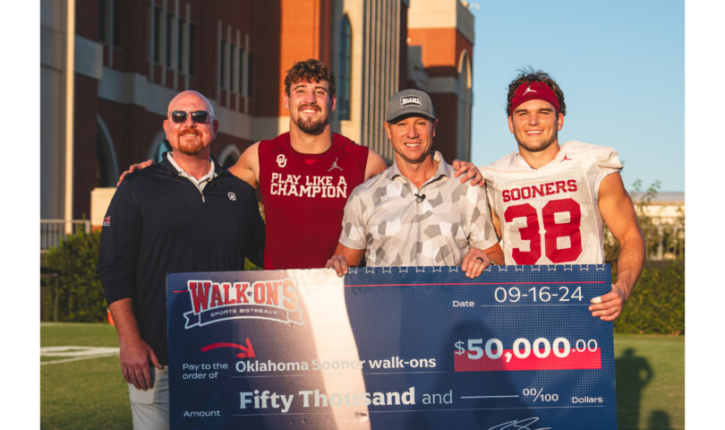 Walk-On’s Sports Bistreaux Doubles Down on Danny Stutsman’s ,000 Donation to Support Oklahoma Sooners’ Walk-On Players
