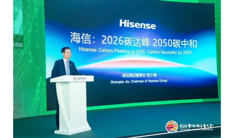 Hisense vyhlašuje na konferenci ESG Global Leaders dvojitý uhlíkový závazek