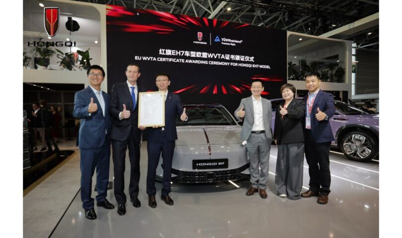 Certifié WVTA ! HONGQI EH7 a reçu le feu vert pour accéder au marché de l’UE.