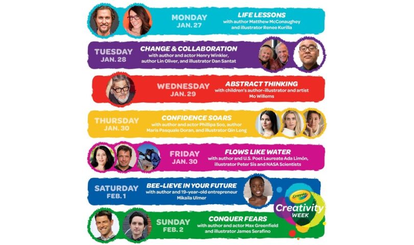 Crayola Announces Lineup for Crayola Creativity Week, A Global Event Featuring Renowned Creative Talent