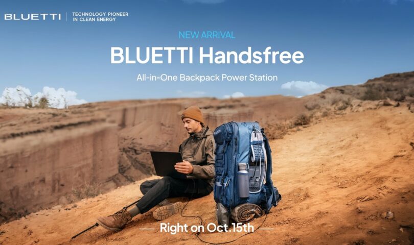 BLUETTI Introduces Handsfree Solar Backpack Power Stations for Non-Stop Charging on the Go