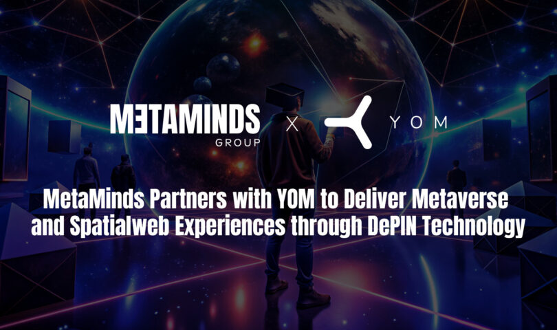 MetaMinds Partners with YOM to Deliver Metaverse and Spatialweb Experiences through DePIN Technology