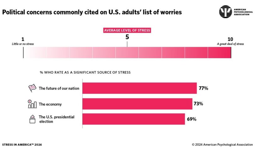 FUTURE OF NATION, ECONOMY AND PRESIDENTIAL ELECTION TOP U.S. STRESSORS