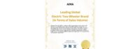 AIMA “marca líder mundial de vehículos eléctricos de dos ruedas” por Frost & Sullivan