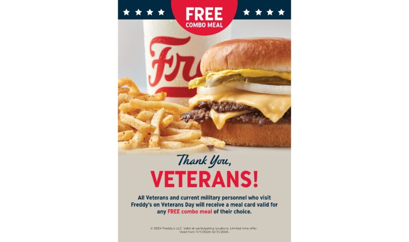 Freddy’s Honors Veterans with Free Combo Meal Cards