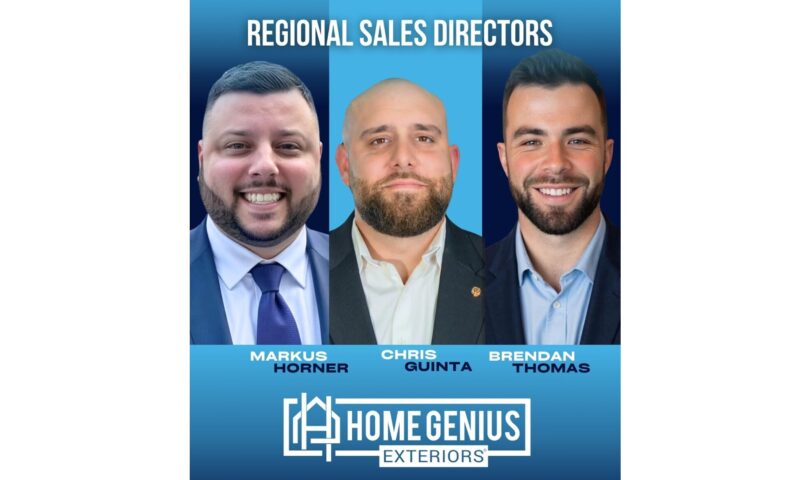Home Genius Exteriors® Elevates Leadership with Announcement of Regional Sales Director Promotions