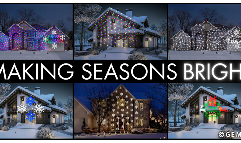 Make Seasons Bright with Gemmy’s Dazzling Array of LightShow® Projection™ Spotlights