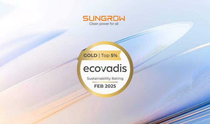 Sungrow Ranks in the Global Top 5%, Awarded EcoVadis Gold Medal