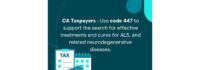 California Taxpayers Can Now Fund ALS and Neurodegenerative Disease Research through Voluntary Tax Contribution Fund