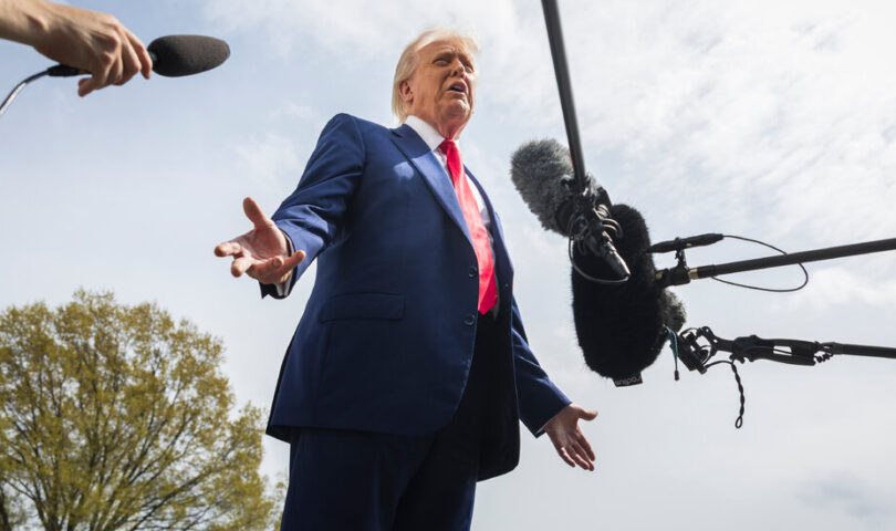 Trump Is Defiant as Tariff Moves Roil Markets a Second Day